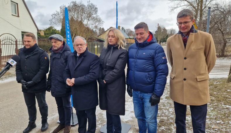 Konferencja prasowa dotycząca remontu ul. Wylotowej w Suwałkach, 15.02.2025, fot Areta Topornicka