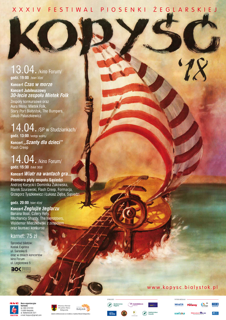XXXIV Festiwal Piosenki Żeglarskiej Kopyść 2018