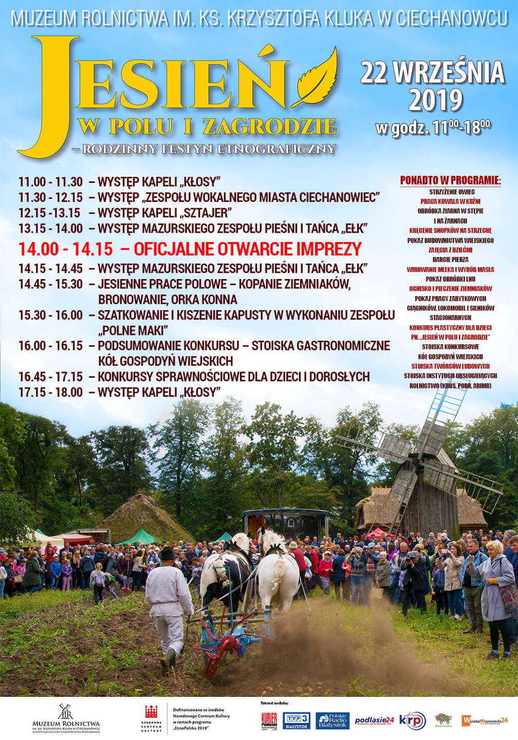 Jesień w polu i zagrodzie – rodzinny festyn etnograficzny