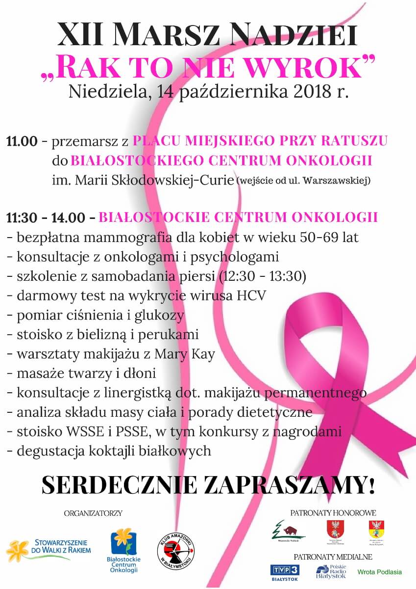 XII Marsz Nadziei "Rak to nie wyrok"