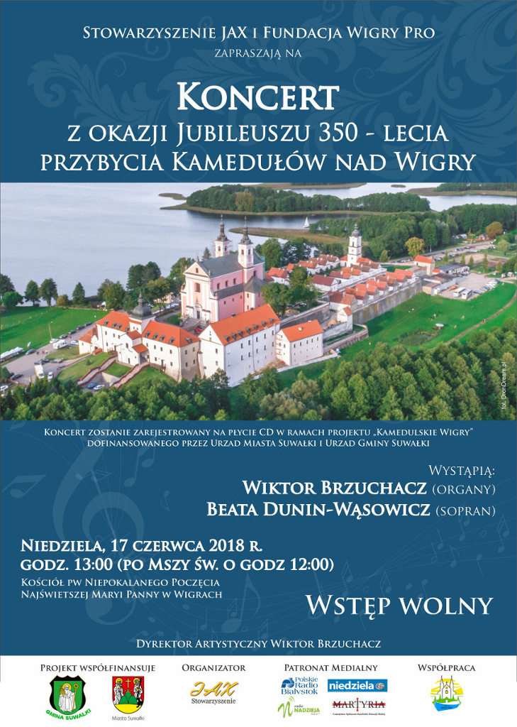Koncert z okazji jubileuszu 350-lecia przybycia Kamedułów nad Wigry