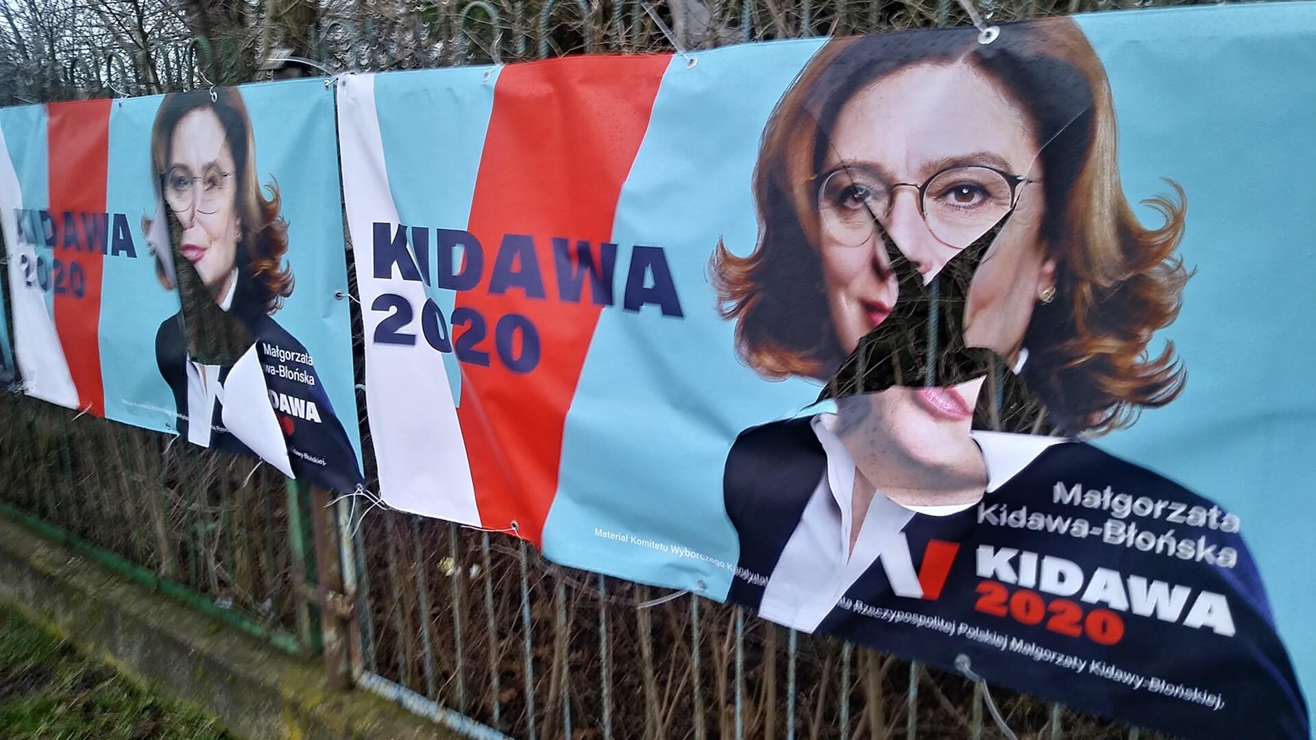 Nie wiadomo, kto zniszczył banery wyborcze. Dwa śledztwa jeszcze trwają
