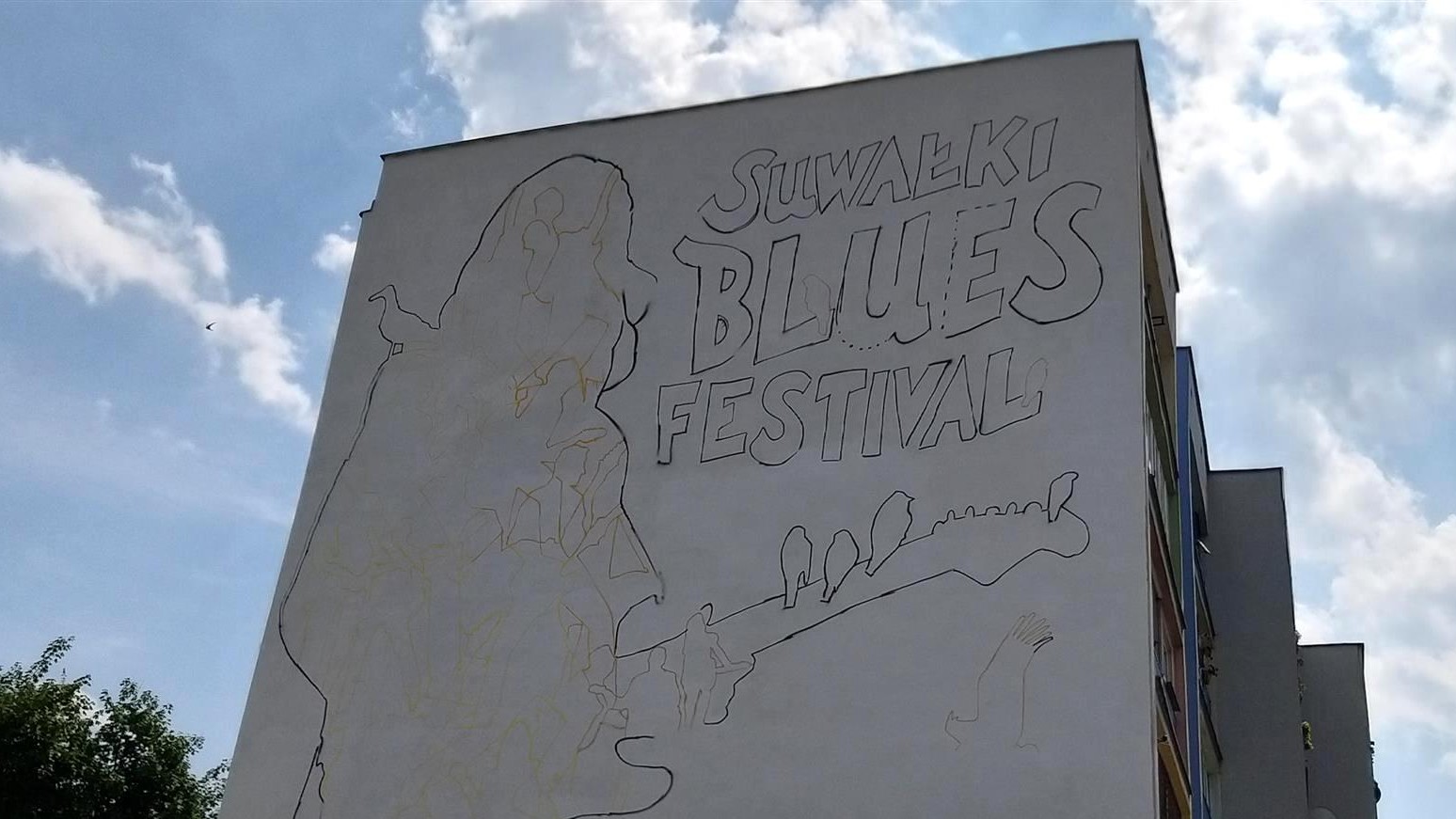 Bluesowy mural w Suwałkach
