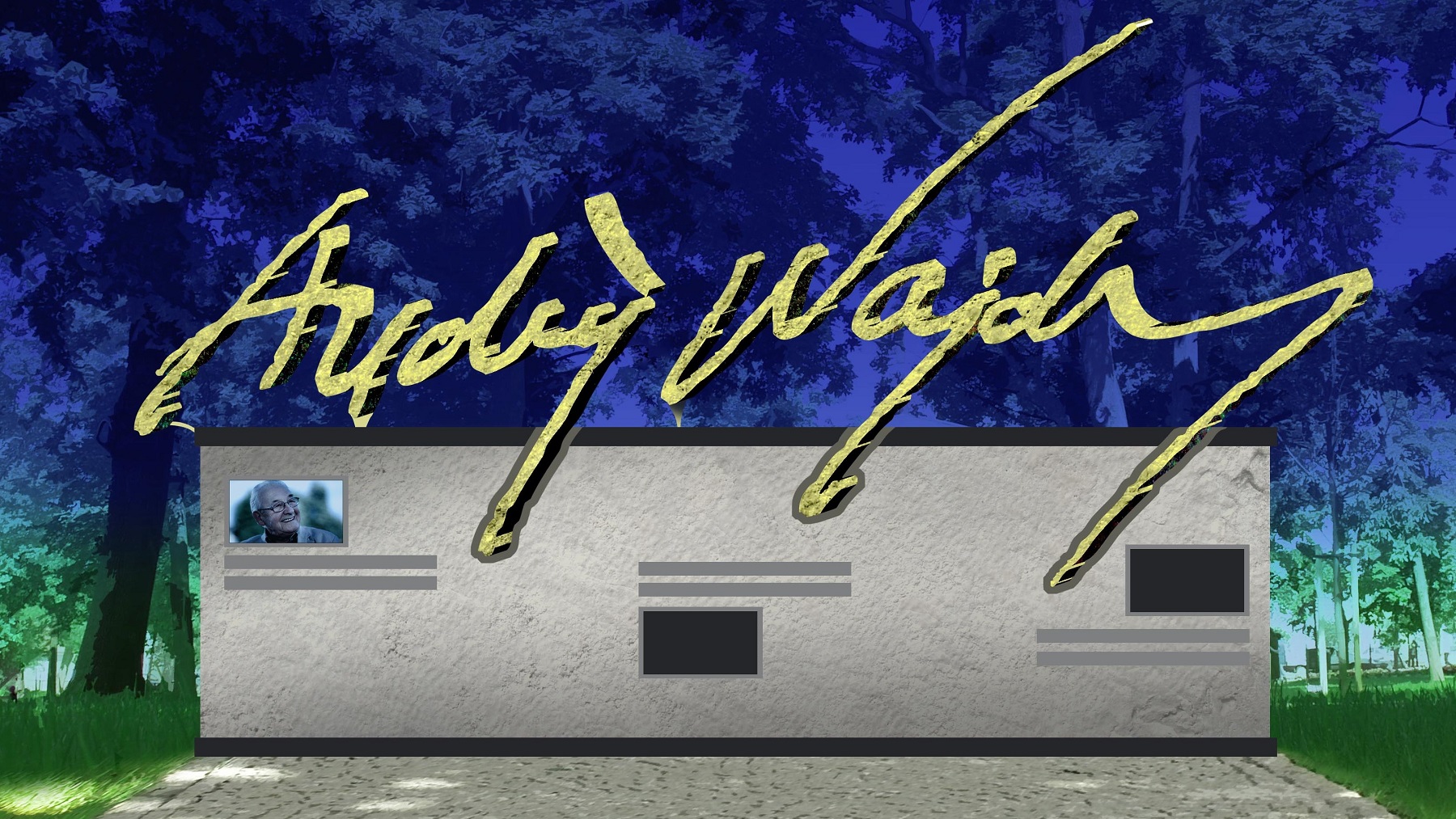 Znany grafik ma dowód, że pomnik z podpisem Wajdy to jego pomysł