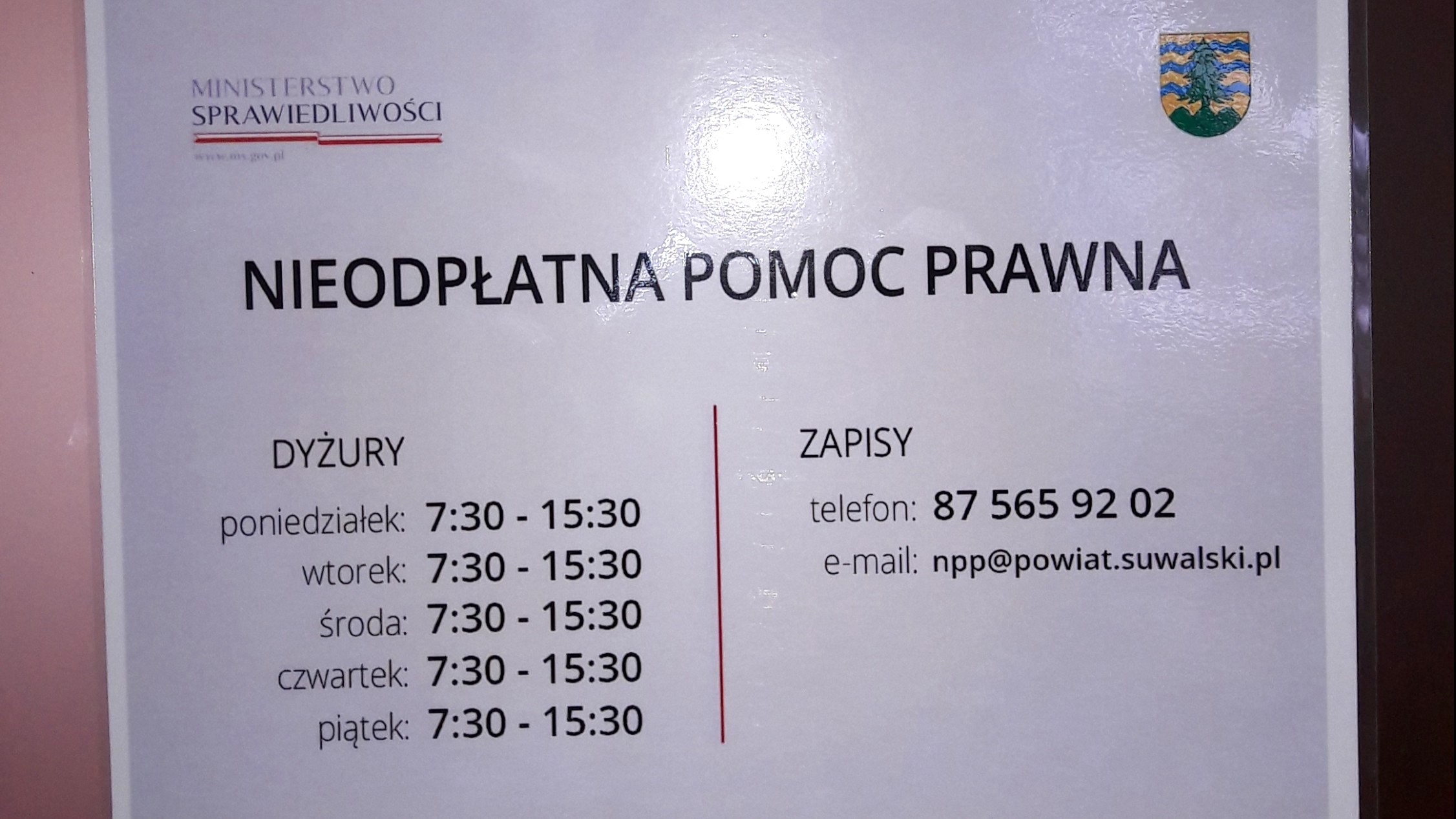 Od nowego roku mieszkańcy powiatu suwalskiego mogą otrzymać bezpłatną pomoc prawną w prostszy sposób