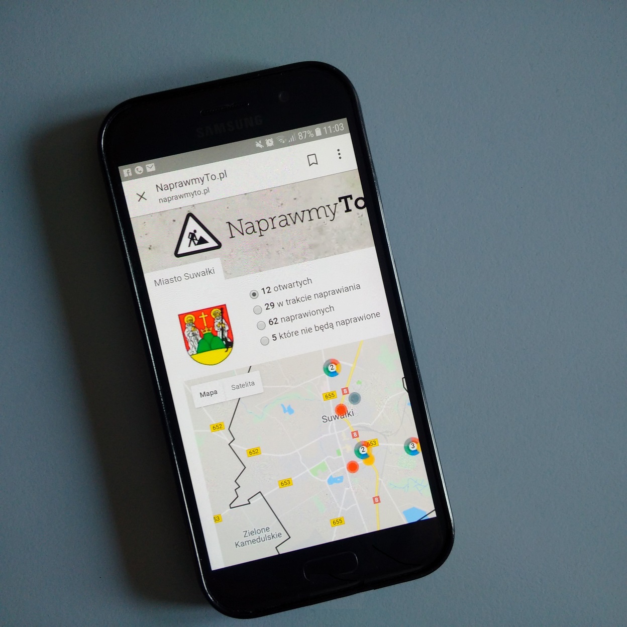 Suwalczanie chętnie korzystają z aplikacji do zgłaszania problemów w mieście
