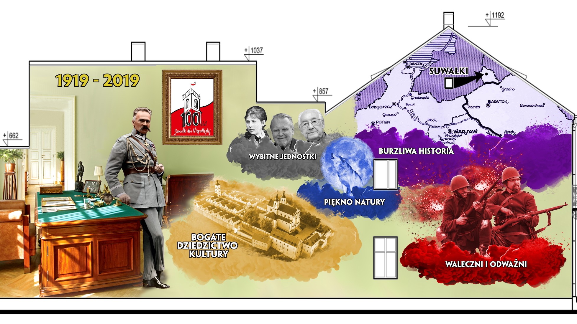 Suwalczanie krytykują projekty muralu, który ma upamiętnić setną rocznicę odzyskania przez miasto niepodległości
