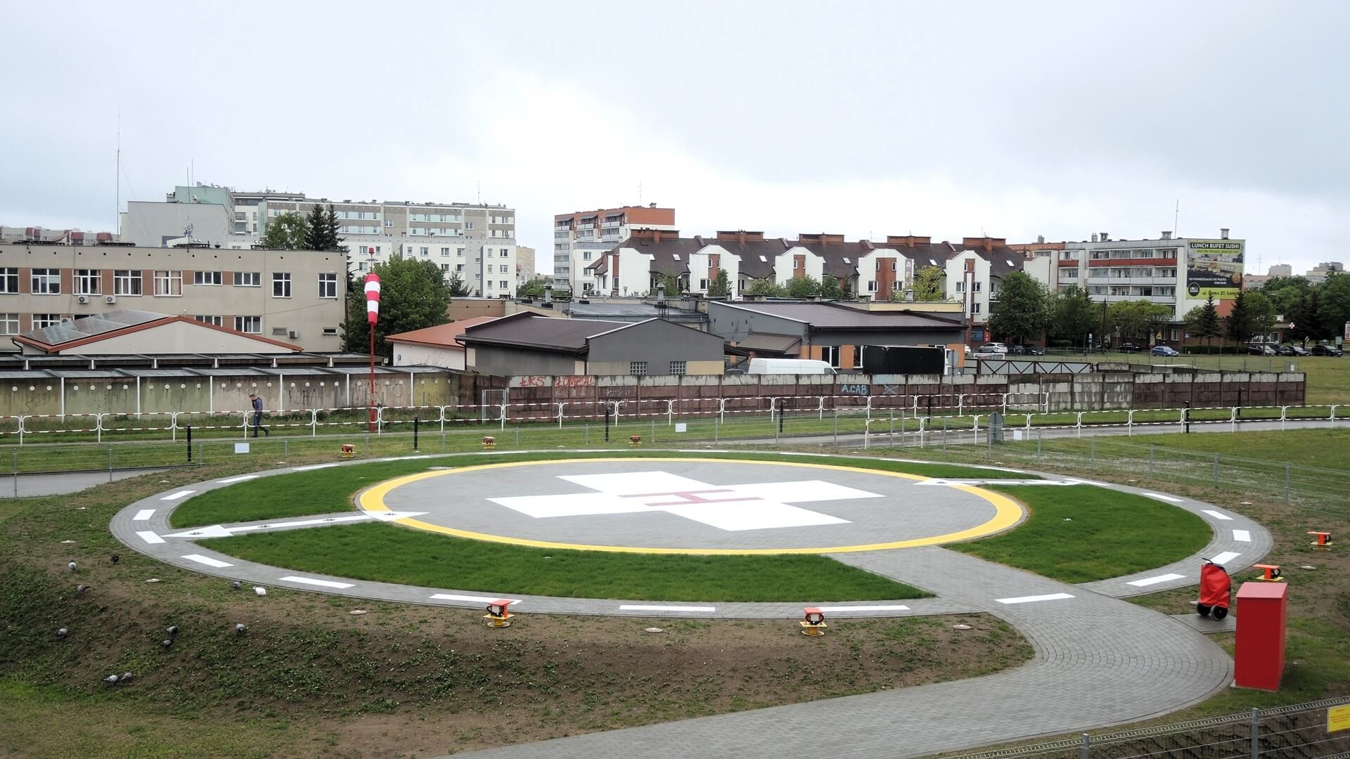 Nowe lądowisko przy szpitalu w Łomży, 16.05.2025, fot. Adam Dąbrowski