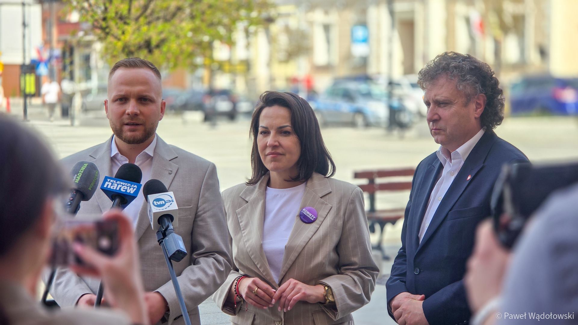 Wiceminister funduszy i polityki regionalnej w Łomży, 17.04.2025, fot. Paweł Wądołowski